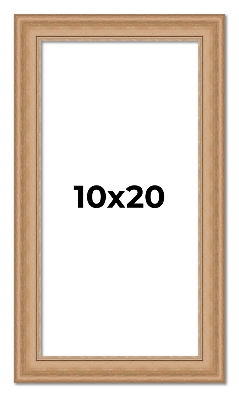Panoramic Weathered Yellow Picture Frame - UV Acrylic, Foam Board Backing, Hanging Hardware